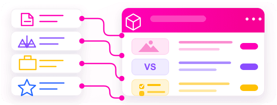 Content assets integrated into product use cases and features