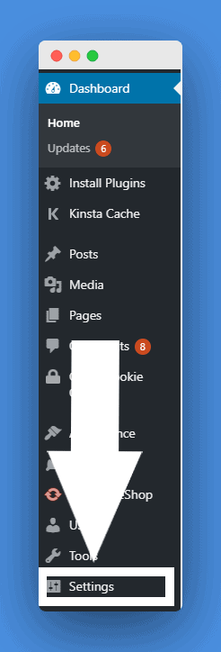 wp admin setup for pinterest growth marketing